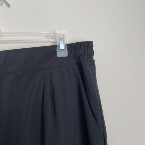 Athleta Size 14T Tall Brooklyn Black Wide Leg Cropped Crop Pants Yoga Athletic - Picture 3 of 8